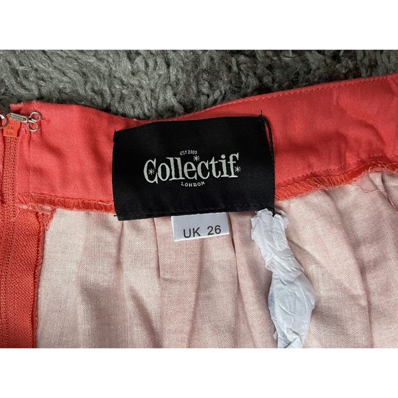 NEW Collectif Modcloth Jasmine Aloha UK 26 US 22 XXL Beach Landscape Skirt Plus - Picture 2 of 5